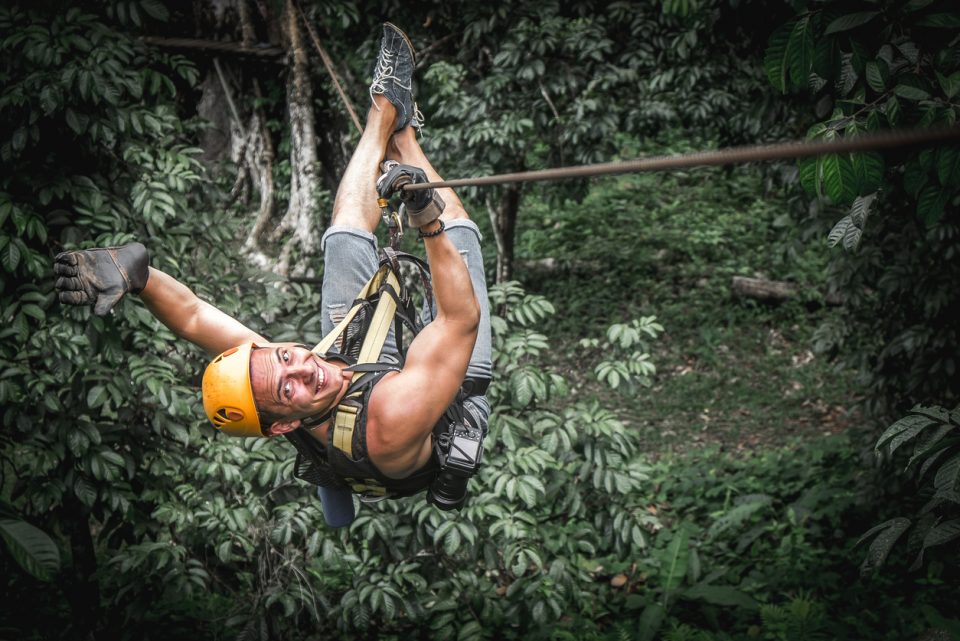 Zipline flight during National Great Outdoors Month