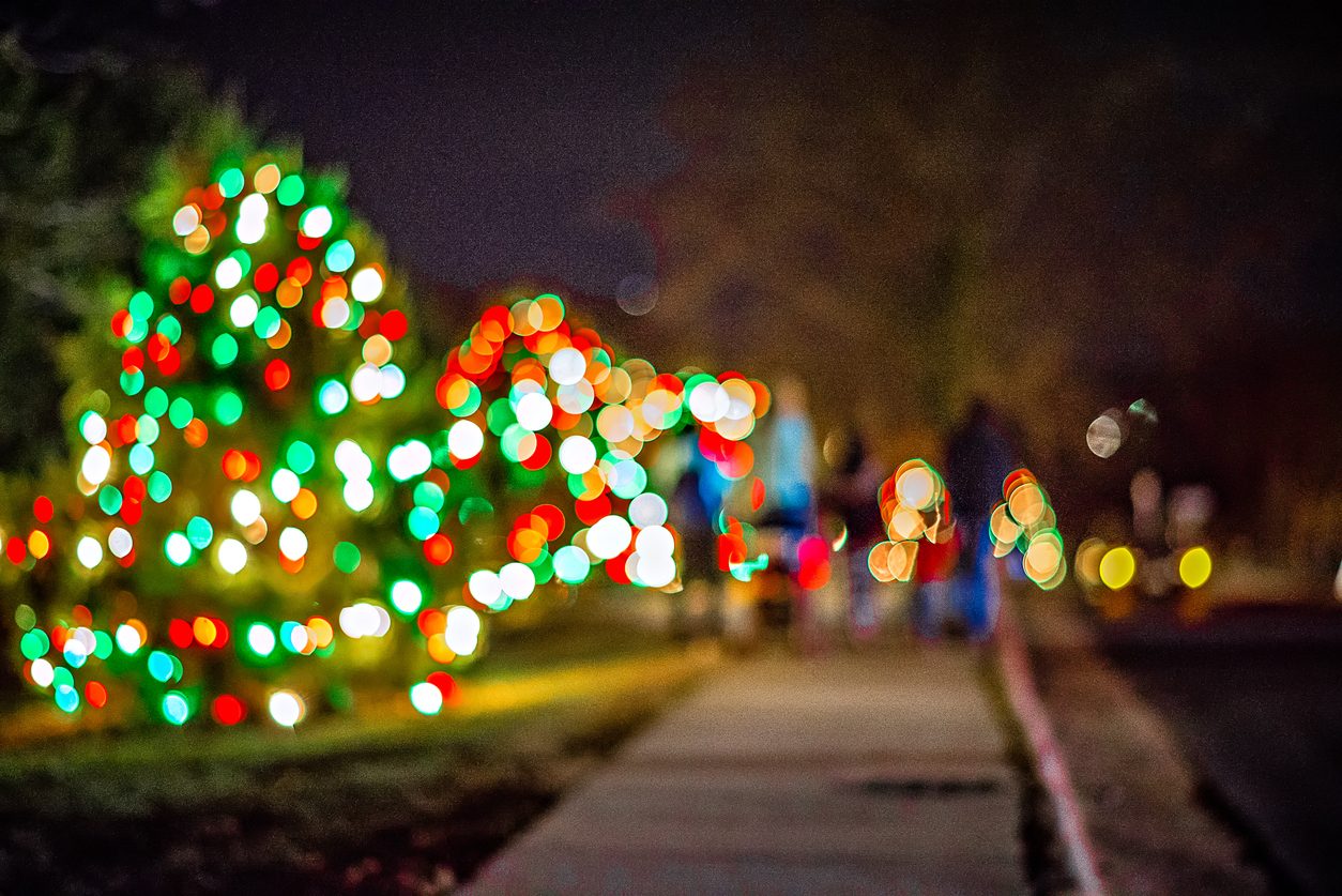 Lighted Christmas Trees